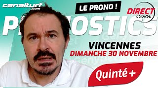 emission video des courses turf pmu du Dimanche 30 novembre 2025