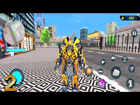 Bumblebee Transformation Jet Robot Car Game 2023 #2 Android Gameplay