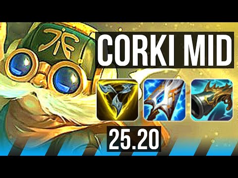 CORKI vs SYNDRA (MID) | 21/1/8, Legendary | KR Master | 25.20