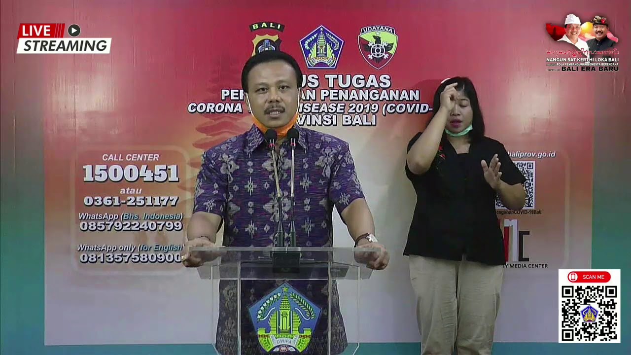 Siaran Pers Perkembangan Penanggulangan COVID–19 Provinsi Bali per 17 April 2020