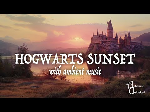 Hogwarts Sunset w/ 2 hours Harry Potter Film Music | Hogwarts Legacy | ambience, relax, study...