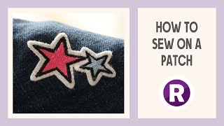 How to: Sew a Patch on Jeans | Repair a Hole with an Iron-On Patch | Easy Sewing Lesson