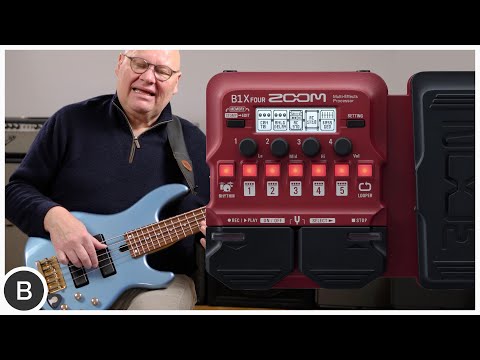 Zoom B1 Four Guitar Bass Synth Pitch Shifter Octaver Amp Cab Sim Overdrive Distortion Delay Reverb image 4