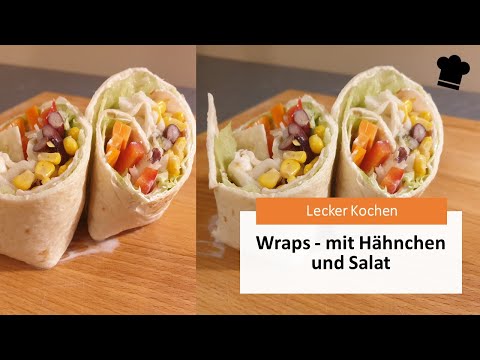 Kalte Wraps mit Salat und Putenbrust | Fingerfood und Partysnack | Wraps Falten, Wraps belegen