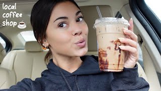 Trying out a local coffee shop & five below haul!