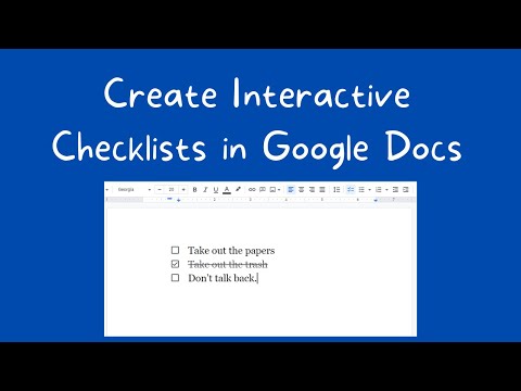 Part of a video titled Create Interactive Checklists in Google Docs - YouTube
