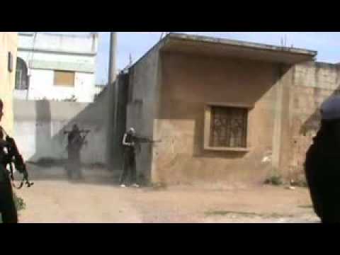 التصدي لقوات النظام في حي البياضة في حمص من قبل كتيبة معاذ بن جبل