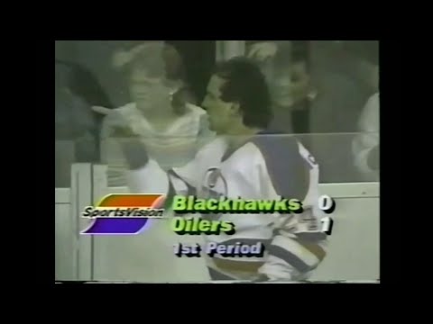 Blackhawks - Oilers rough stuff 11/28/86