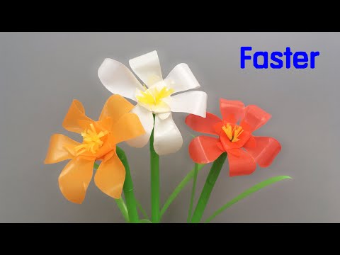 ABC TV | How To Make Flower From Drinking Straw (Faster) - Craft Tutorial