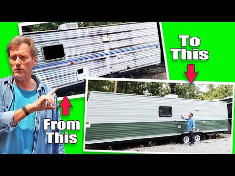 Painting An Old RV Trailer (Step By Step)
