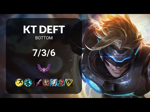 KT Deft Ezreal vs Ashe BOTTOM - KR MASTER Patch 14.23