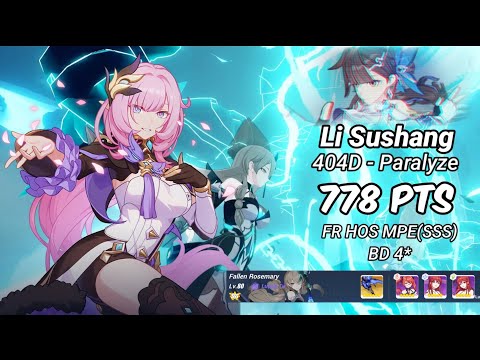 Honkai Impact 3 - [RedLotus 404D] Li Sushang (Paralyze) 778 Pts - FR Elysia(SSS) HOS BD Elf