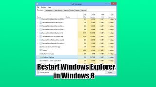 Restart Windows Explorer in Windows 8