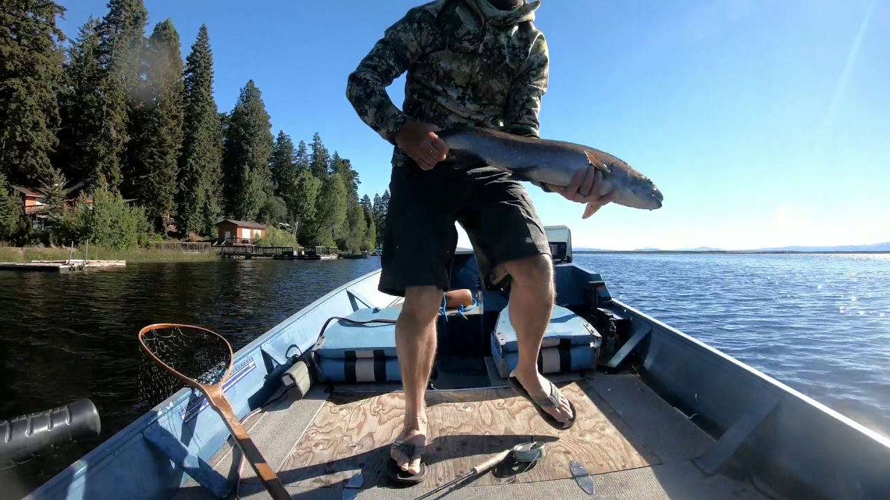 First Klamath Lake 10lb rainbow of the 2018 season - Rogue Fly Shop