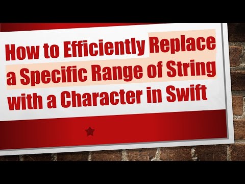 How to Efficiently Replace a Specific Range of String with a Character in Swift