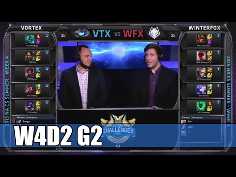 Vortex vs Winterfox Game 2 | S5 NA CS Summer 2015 Week 4 Day 2 | VTX vs WFX G2 W4D2 NACS