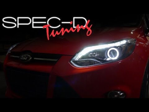 SPECDTUNING INSTALLATION VIDEO: 2012 FORD FOCUS HALO LED PROJECTOR HEADLIGHTS