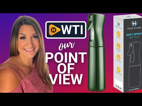 Hula Home Continuous Spray Bottle for Hair (10.1oz/300ml) Empty Ultra Fine Plastic Water Mist Sprayer – For Hairstyling - WTI product video review
