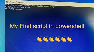 How to write, save and execute a simple powershell script
