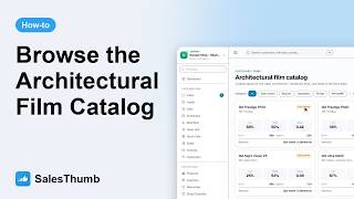 How to browse the architectural film catalog in SalesThumb