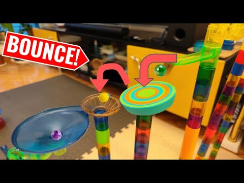 DANGEROUS Marble Run Race with BOUNCERS!