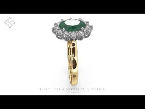 FET27 - Emerald 1.95ct And Diamond 1.00ct 18K Gold Ring
