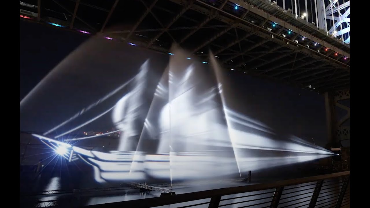 The Ghost Ship light art installation in Philadelphia - October 2019