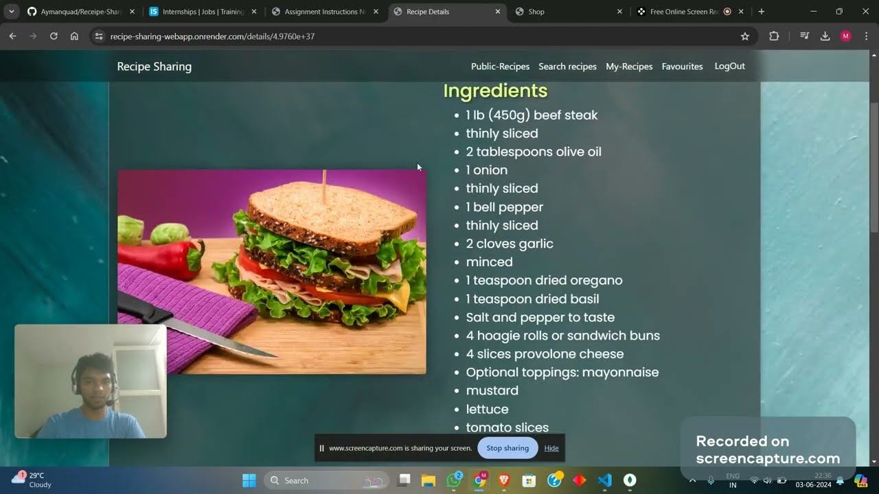 My Recipe-Sharing WebApp EXPLAINED !!!