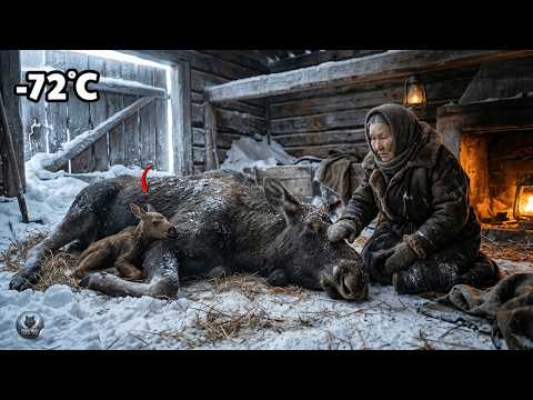 80-Year-Old Woman Saves Collapsed Moose in Brutal Siberian Blizzard | A Siberian Winter Story