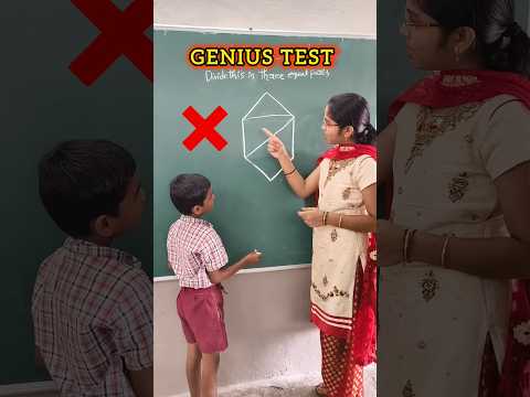 Divide this into "3"equal parts.. genius test #students #iqtest #puzzle #game #schoollife #brain