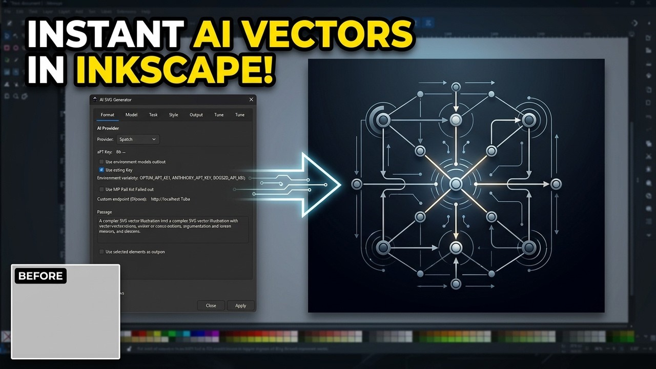 Generate SVG with an LLM Directly Inside Inkscape (NEW Extension/Easy SETUP)