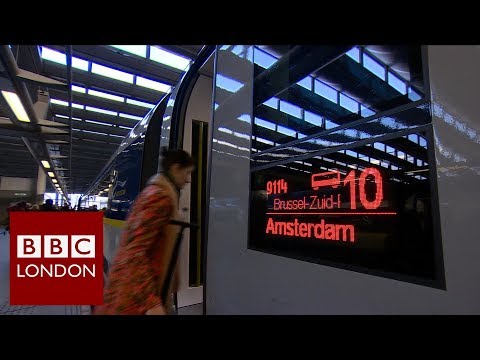 The first ever London to Amsterdam service leaves St Pancras – BBC London News