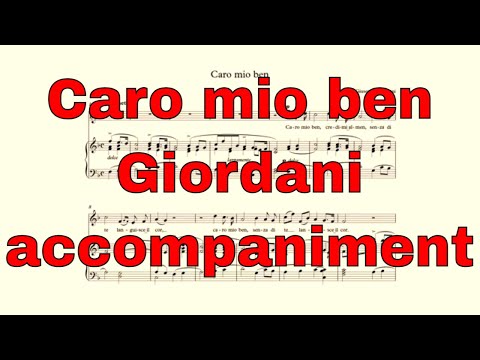 Caro mio ben – Giordani - accompaniment in F Major