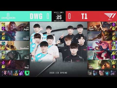 DWG vs T1 Game 1 Highlights   2020 LCK Spring W7D5