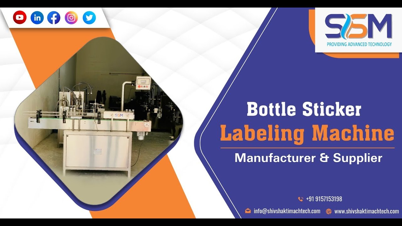 Automatic Round Bottle Sticker labelling Machine - Economical Model