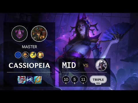 Cassiopeia Mid vs Syndra - EUW Master Patch 11.4