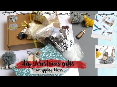 DIY christmas gift + wrapping ideas // chocolate, pompoms, stamping and more!