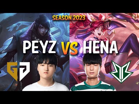 GEN Peyz vs BRO Hena - Peyz APHELIOS vs JINX ADC - KR Ranked