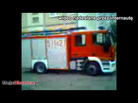 2.10.2009 Oleśnica - Ogień przy ul. Kopernika