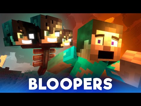 Nether War: BLOOPERS - Alex and Steve Life (Minecraft Animation)
