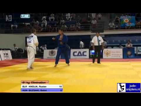 Judo 2012 European Championships Cadets Bar: Knolik (BLR) - Buzsaki (HUN) [-81kg]
