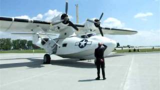 preview picture of video 'LKCV Caslav Open Day 2009, Consolidated PBY 5A Catalina startup'