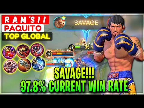 SAVAGE!!! 97.8% Current Win Rate - Top Global Paquito R A M 's ! ! - Mobile Legends Gameplay