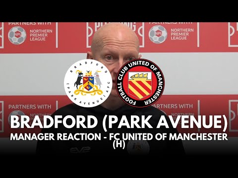 HEAD COACH DANNY WHITAKER'S REACTION AFTER FC UNITED OF MANCHESTER (H)