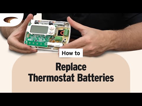 Part of a video titled How to Replace Thermostat Batteries - YouTube