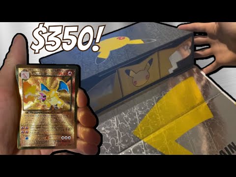 Opening The 350$ Pokemon Celebrations Ultra-Premium Collection Box! Metal Base Set Charizard Inside!