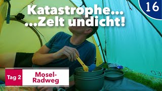 Katastrophe - Mein Zelt ist undicht! | Mosel-Radweg Tag 2 | #16 von 51 | Radreise 2021 | 4K