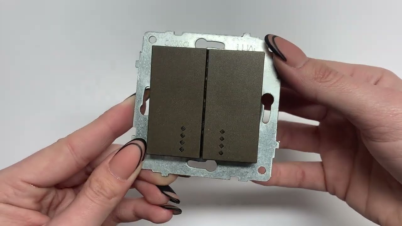 Вимикач двоклавішний з підсвіткою OVIVO Grano моко (600-000219-203)