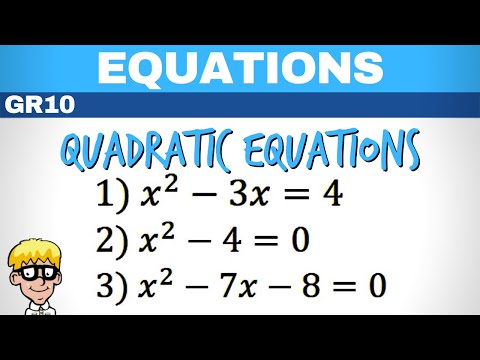 Quadratic Equations Grade 10