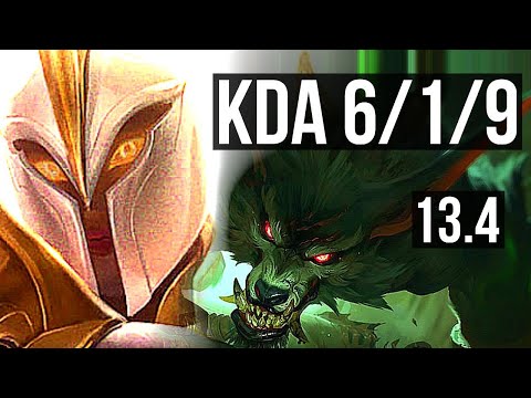 KAYLE vs WARWICK (TOP) | 6/1/9, 900+ games, 1.3M mastery | KR Master | 13.4